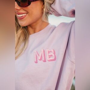 Soft pink “L” Monogram Sweatshirt
